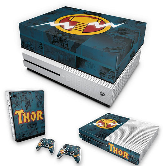 KIT Xbox One S Slim Skin Anti-Rage e Capa Anti Poeira - Thor Comics