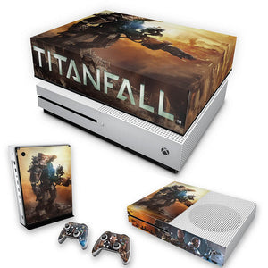 KIT Capa Anti Poeira e Skin Anti-Rage Xbox One S Slim - Titanfall