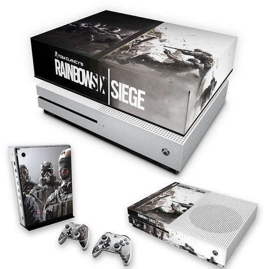KIT Capa Anti Poeira e Skin Anti-Rage Xbox One S Slim - Tom Clancy's Rainbow Six Siege
