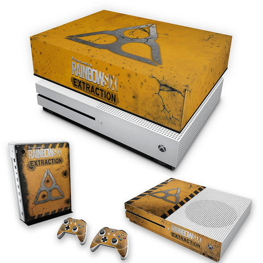 KIT Xbox One S Slim Skin Anti-Rage e Capa Anti Poeira - Tom Clancy's Rainbow Six Siege Extraction