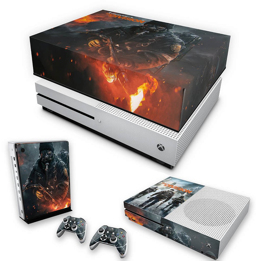 KIT Capa Anti Poeira e Skin Anti-Rage Xbox One S Slim - Tom Clancy's The Division