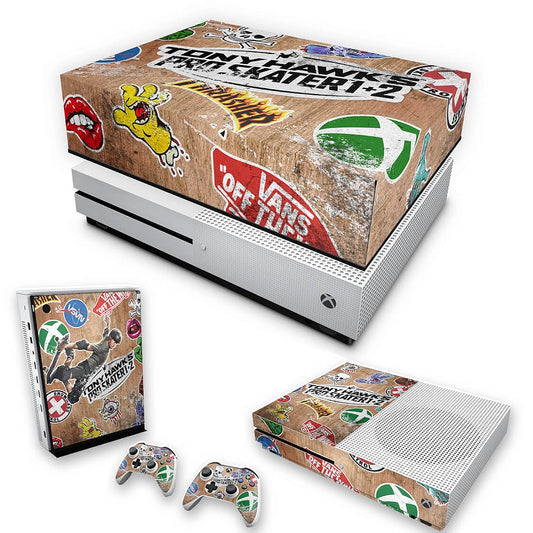KIT Xbox One S Slim Skin Anti-Rage e Capa Anti Poeira - Tony Hawk's Pro Skater