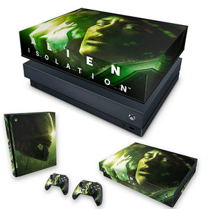 KIT Capa Anti Poeira e Skin Anti-Rage Xbox One X - Alien Isolation