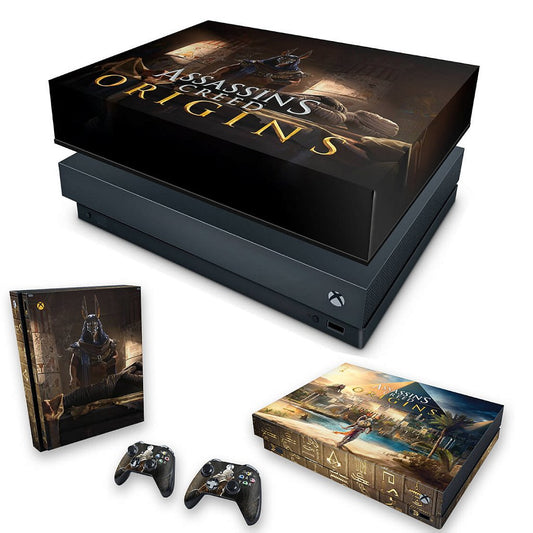 KIT Capa Anti Poeira e Skin Anti-Rage Xbox One X - Assassin's Creed: Origins