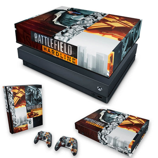 KIT Capa Anti Poeira e Skin Anti-Rage Xbox One X - Battlefield Hardline