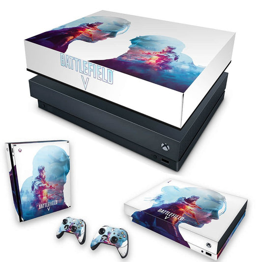 KIT Capa Anti Poeira e Skin Anti-Rage Xbox One X - Battlefield V