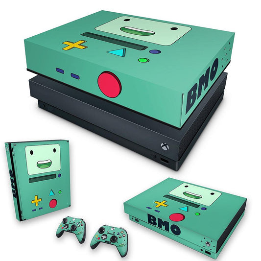 KIT Xbox One X Skin Anti-Rage e Capa Anti Poeira - BMO Hora de Aventura
