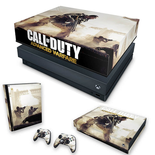 KIT Capa Anti Poeira e Skin Anti-Rage Xbox One X - Call of Duty Advanced Warfare