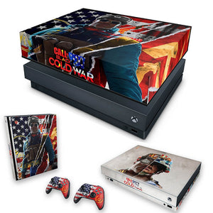 KIT Capa Anti Poeira e Skin Anti-Rage Xbox One X - Call Of Duty Cold War
