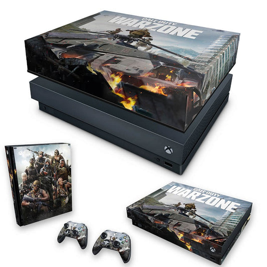 KIT Xbox One X Skin Anti-Rage e Capa Anti Poeira - Call of Duty Warzone