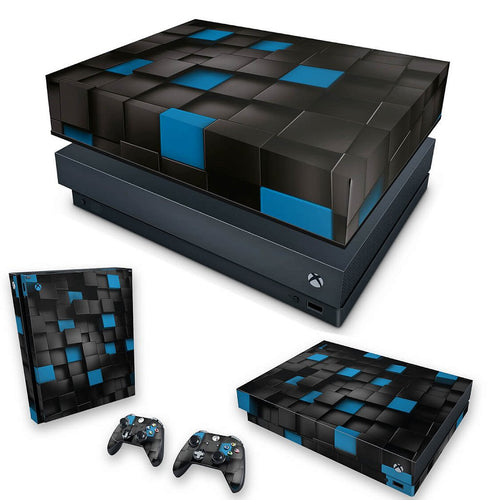 KIT Capa Anti Poeira e Skin Anti-Rage Xbox One X - Cubo