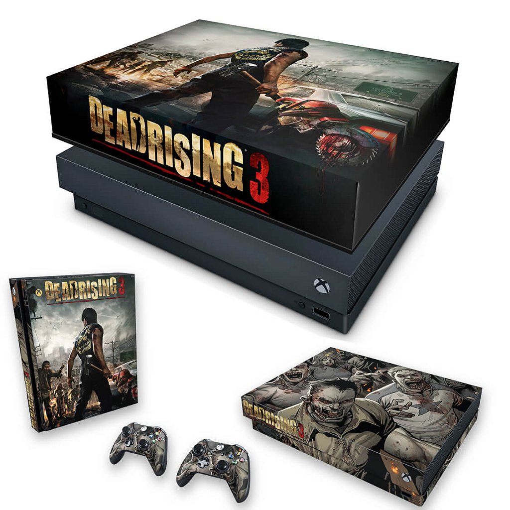 KIT Capa Anti Poeira e Skin Anti-Rage Xbox One X - Dead Rising 3