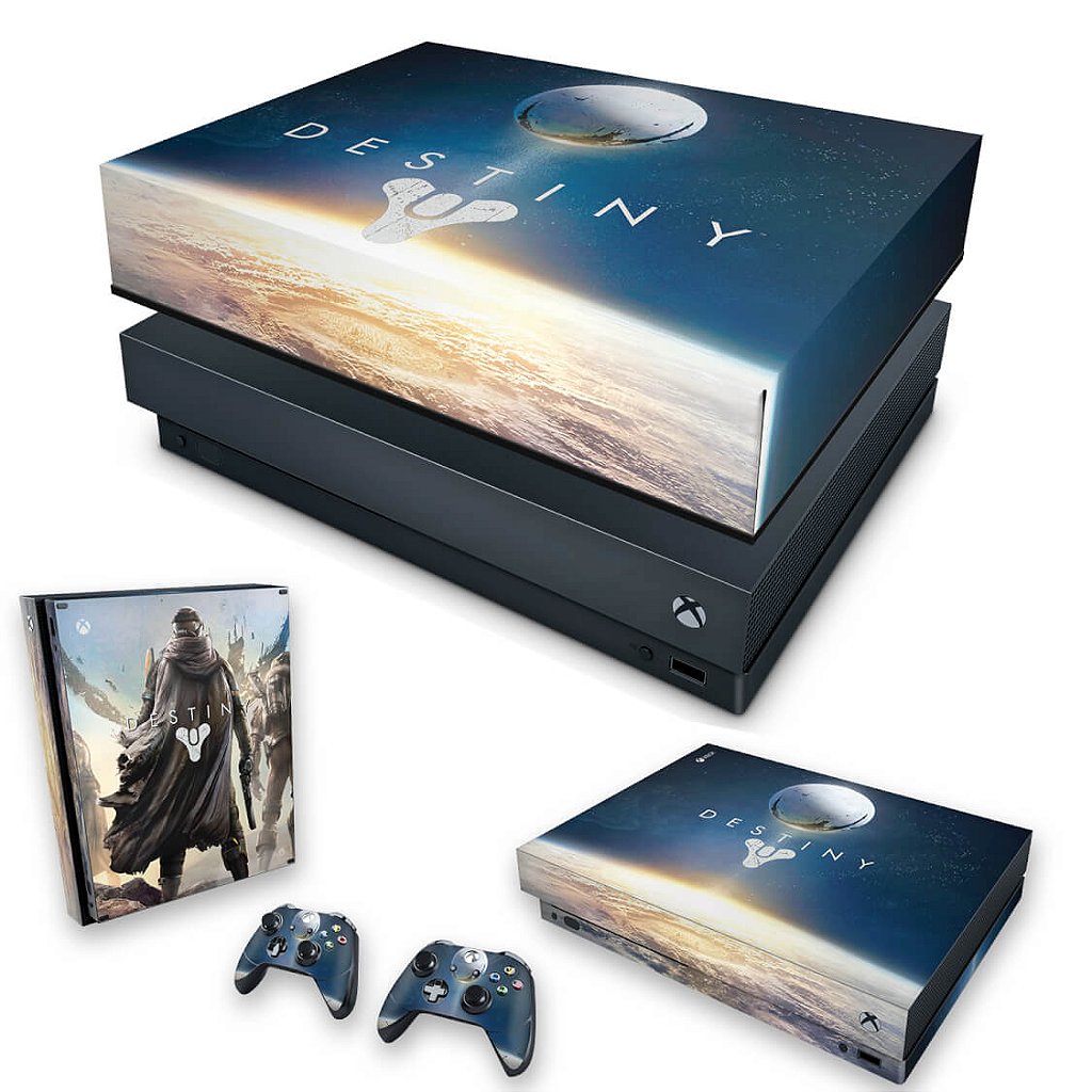 KIT Capa Anti Poeira e Skin Anti-Rage Xbox One X - Destiny