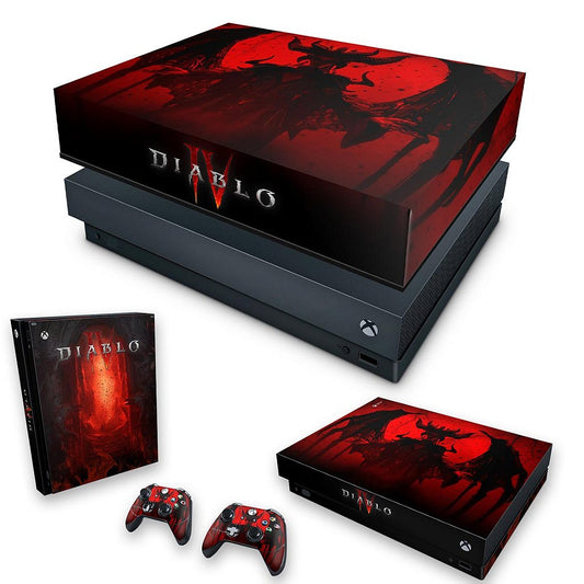 KIT Xbox One X Skin Anti-Rage e Capa Anti Poeira - Diablo IV 4