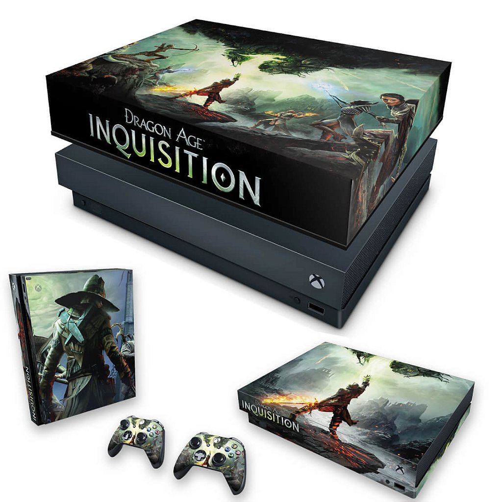 KIT Capa Anti Poeira e Skin Anti-Rage Xbox One X - Dragon Age Inquisition