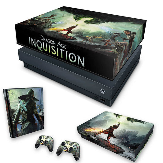 KIT Capa Anti Poeira e Skin Anti-Rage Xbox One X - Dragon Age Inquisition