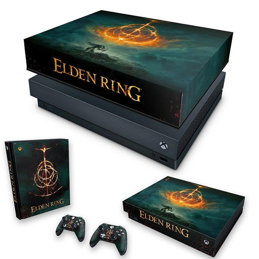 KIT Xbox One X Skin Anti-Rage e Capa Anti Poeira - Elden Ring