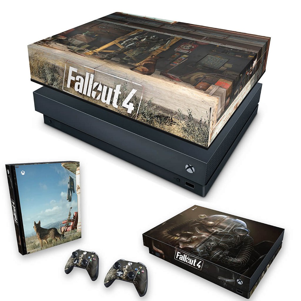 KIT Capa Anti Poeira e Skin Anti-Rage Xbox One X - Fallout 4