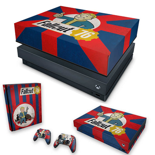 KIT Capa Anti Poeira e Skin Anti-Rage Xbox One X - Fallout 76
