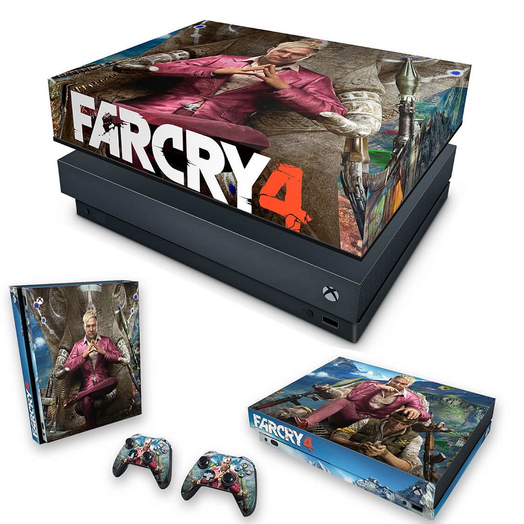 KIT Capa Anti Poeira e Skin Anti-Rage Xbox One X - Far Cry 4