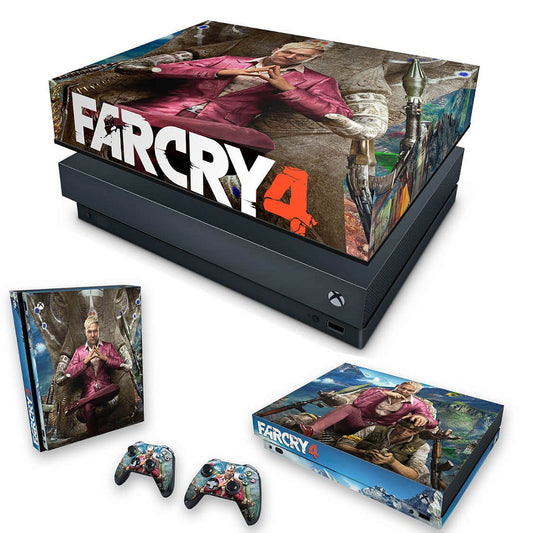 KIT Capa Anti Poeira e Skin Anti-Rage Xbox One X - Far Cry 4