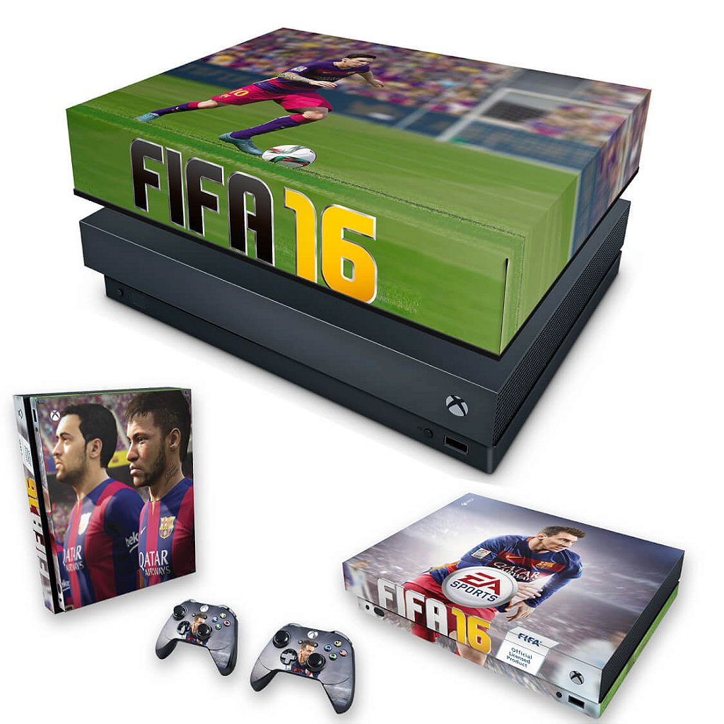 KIT Capa Anti Poeira e Skin Anti-Rage Xbox One X - FIFA 16