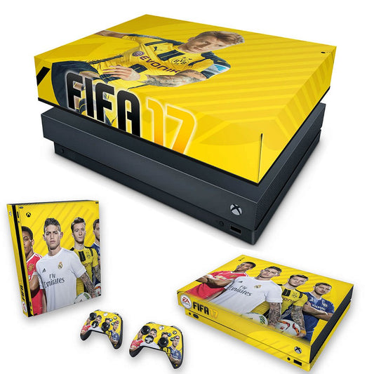 KIT Capa Anti Poeira e Skin Anti-Rage Xbox One X - FIFA 17