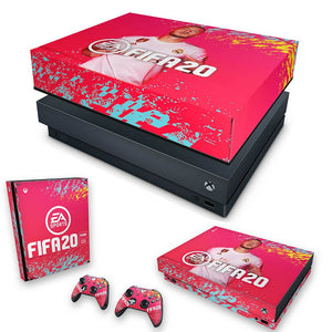 KIT Capa Anti Poeira e Skin Anti-Rage Xbox One X - FIFA 20