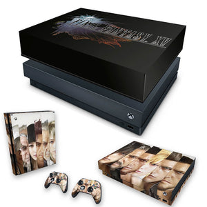 KIT Capa Anti Poeira e Skin Anti-Rage Xbox One X - Final Fantasy XV #A