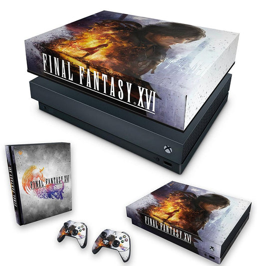 KIT Xbox One X Skin Anti-Rage e Capa Anti Poeira - Final Fantasy XVI