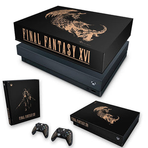 KIT Capa Anti Poeira e Skin Anti-Rage Xbox One X - Final Fantasy XVI Edition