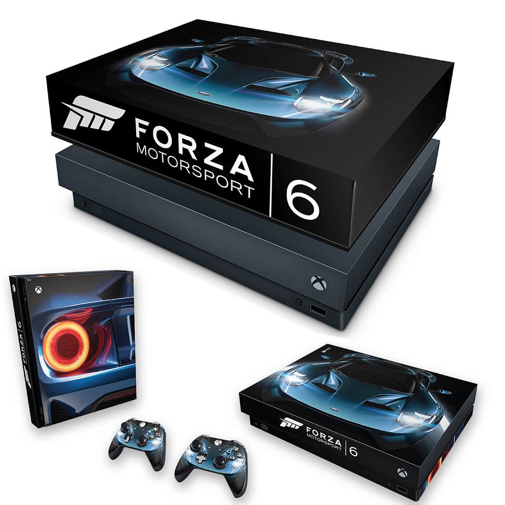 KIT Capa Anti Poeira e Skin Anti-Rage Xbox One X - Forza Motor Sport 6