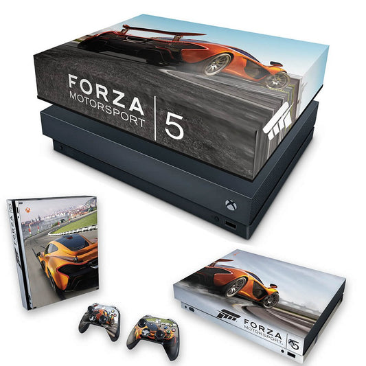 KIT Capa Anti Poeira e Skin Anti-Rage Xbox One X - Forza Motor Sport