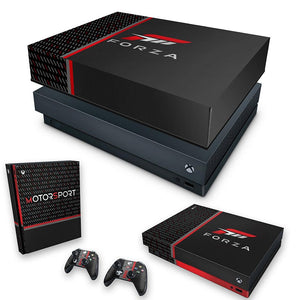 KIT Capa Anti Poeira e Skin Anti-Rage Xbox One X - Forza Motorsport