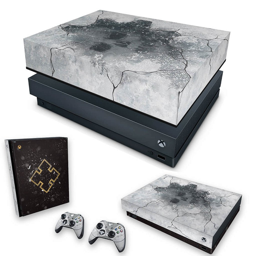 KIT Capa Anti Poeira e Skin Anti-Rage Xbox One X - Gears 5 Special Edition Bundle