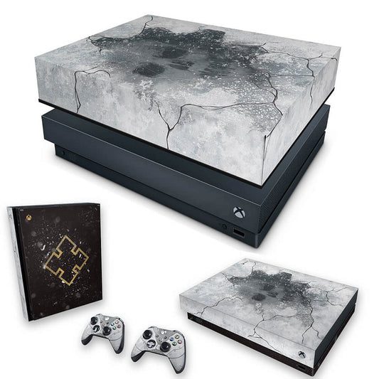 KIT Capa Anti Poeira e Skin Anti-Rage Xbox One X - Gears 5 Special Edition Bundle