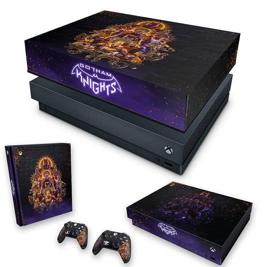 KIT Xbox One X Skin Anti-Rage e Capa Anti Poeira - Gotham Knights