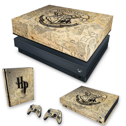 KIT Xbox One X Skin Anti-Rage e Capa Anti Poeira - Harry Potter
