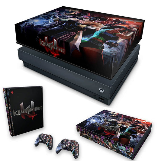 KIT Capa Anti Poeira e Skin Anti-Rage Xbox One X - Killer Instinct