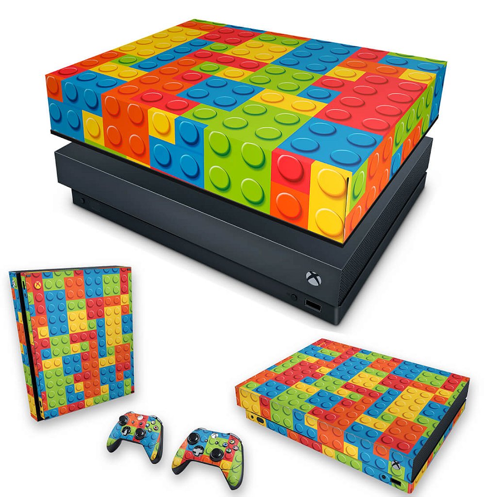 KIT Capa Anti Poeira e Skin Anti-Rage Xbox One X - Lego