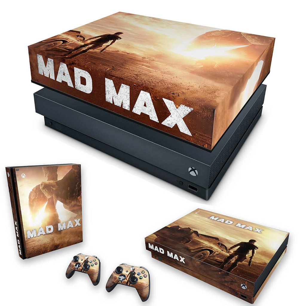 KIT Capa Anti Poeira e Skin Anti-Rage Xbox One X - Mad Max