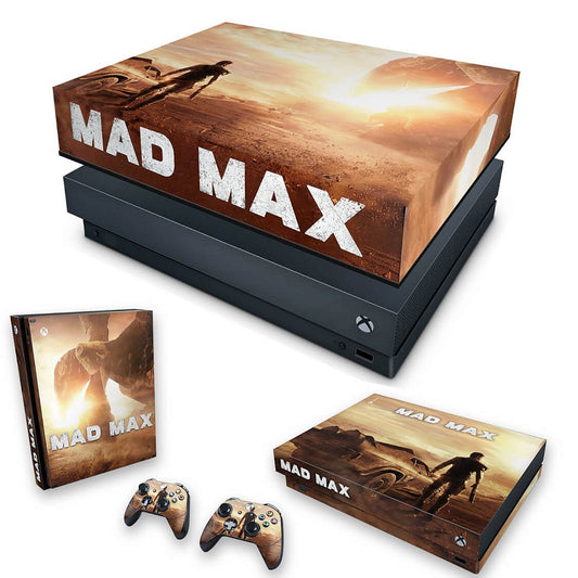 KIT Capa Anti Poeira e Skin Anti-Rage Xbox One X - Mad Max