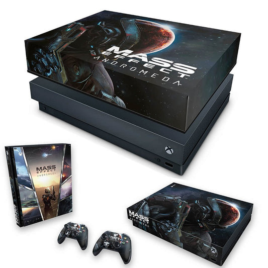KIT Capa Anti Poeira e Skin Anti-Rage Xbox One X - Mass Effect: Andromeda