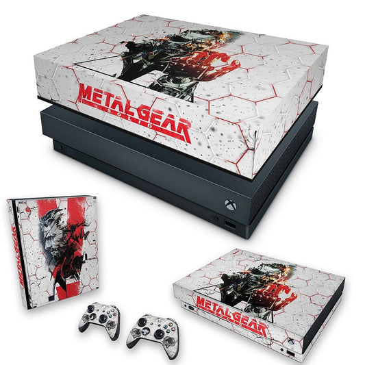 KIT Xbox One X Skin Anti-Rage e Capa Anti Poeira - Metal Gear Solid