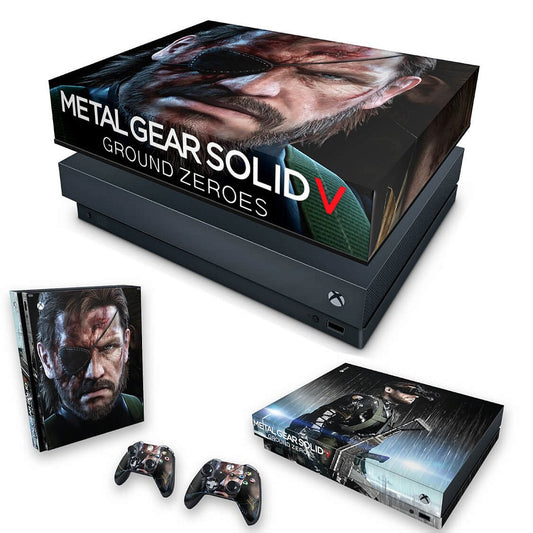 KIT Capa Anti Poeira e Skin Anti-Rage Xbox One X - Metal Gear Solid V