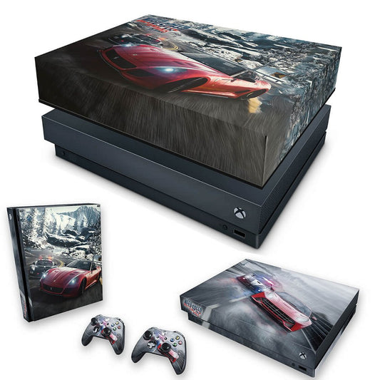 KIT Capa Anti Poeira e Skin Anti-Rage Xbox One X - Need for Speed Rivals