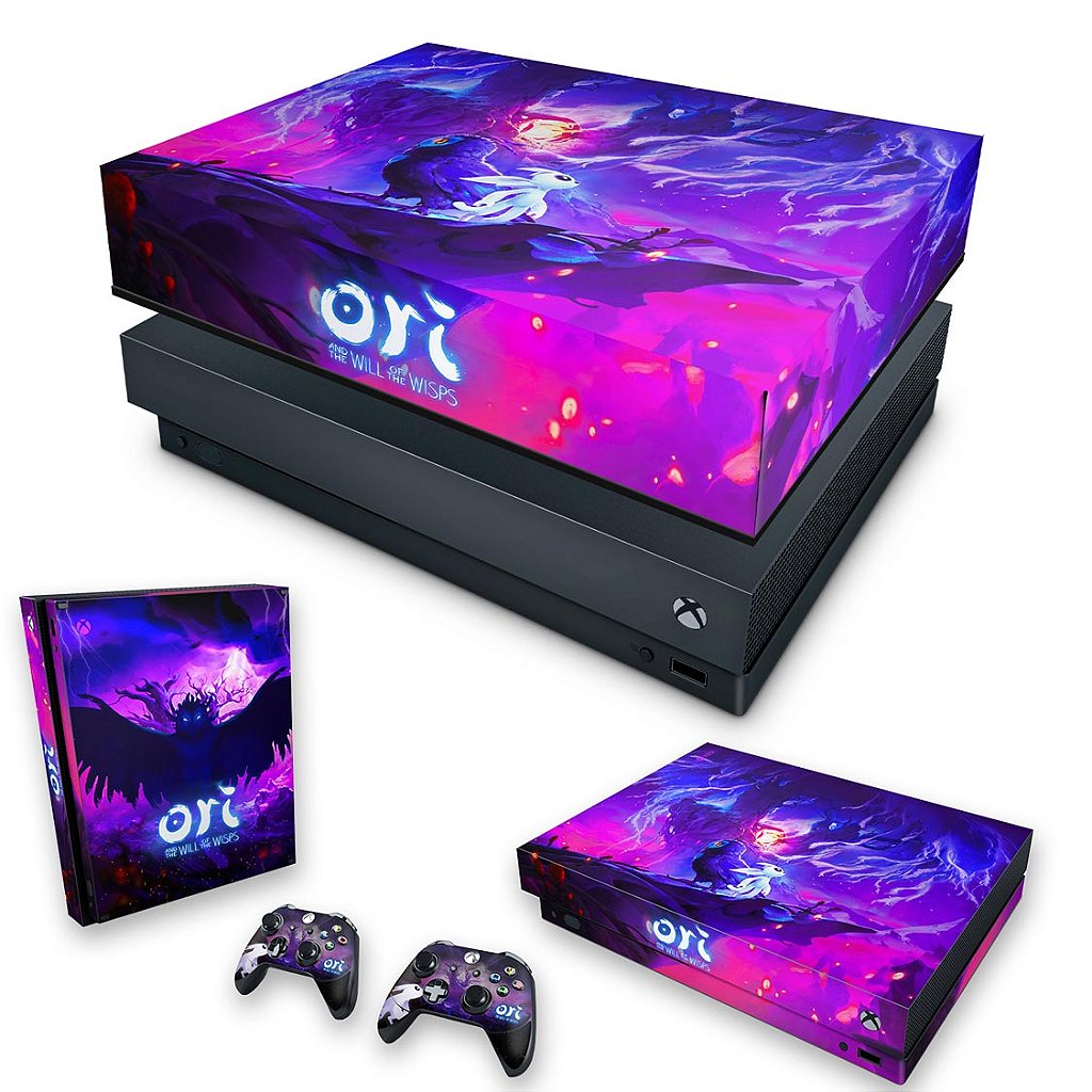 KIT Xbox One X Skin Anti-Rage e Capa Anti Poeira - Ori and the Will of the Wisps