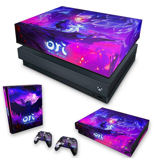 KIT Xbox One X Skin Anti-Rage e Capa Anti Poeira - Ori and the Will of the Wisps