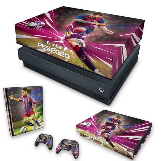 KIT Xbox One X Skin Anti-Rage e Capa Anti Poeira - PES 2020