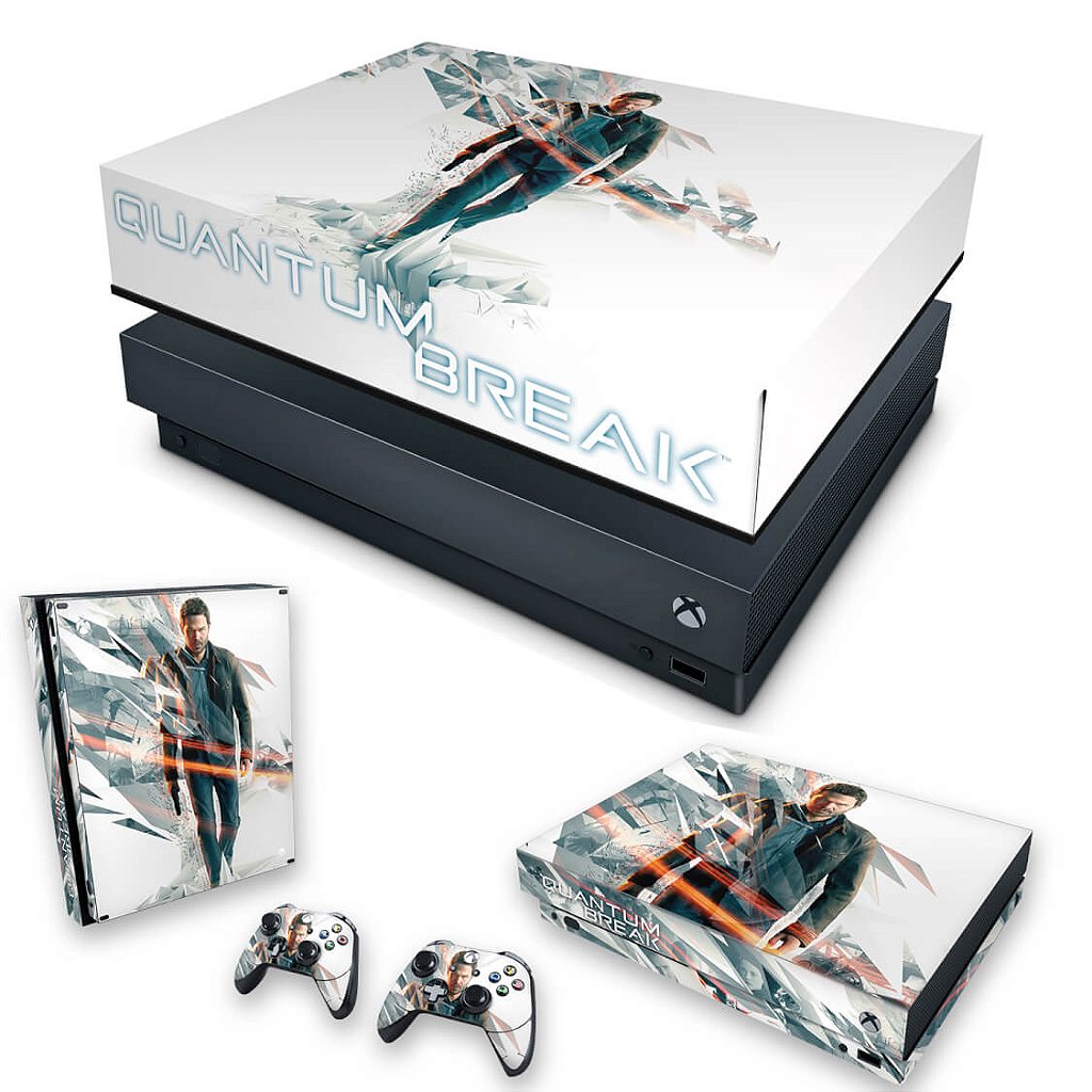 KIT Capa Anti Poeira e Skin Anti-Rage Xbox One X - Quantum Break